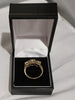 9ct Yellow Gold Ring with Clear Stones - Size O - 3.2g