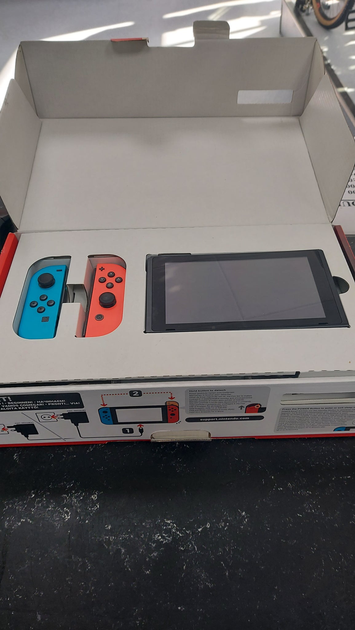 Nintendo Switch Console, 32GB + Neon Red/Blue Joy-Con, Boxed