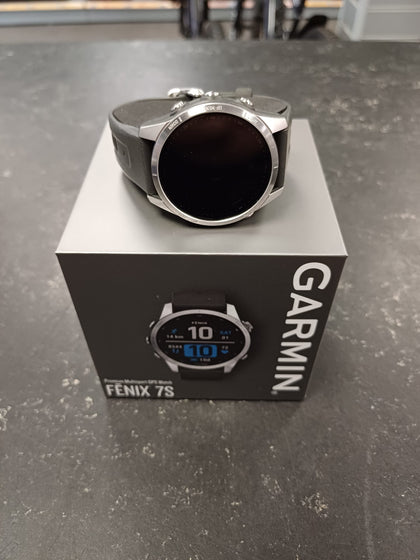 Garmin fenix 7S 42mm Multisport GPS Smartwatch Silver with Graphite Band