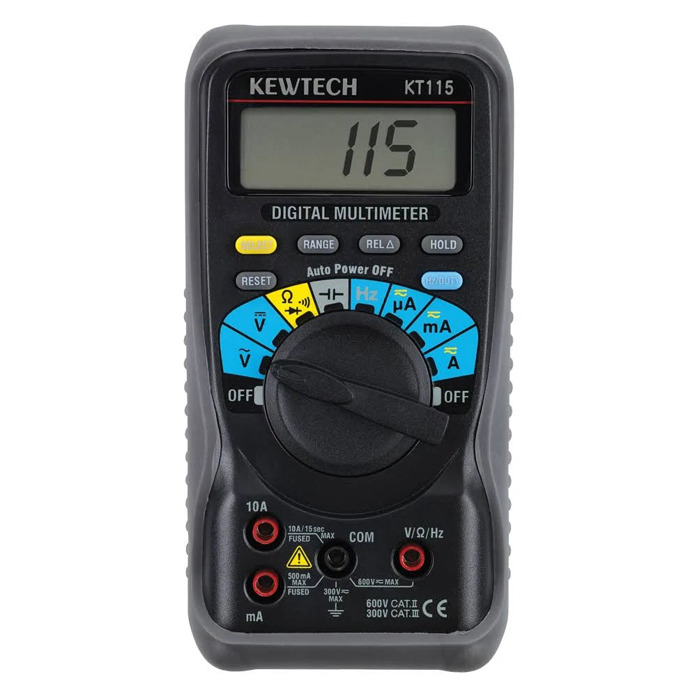 Kewtech KT115 Digital 600V & 10A AC/DC Multimeter | KT115 **Collection Only**