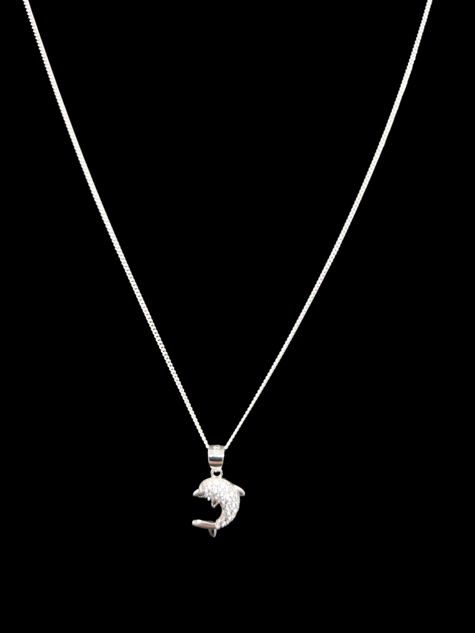 NEW OTHER SILVER CHAIN WITH DOLPHIN ON 925G ,WEIGHT 2.46G LENGHT 19"