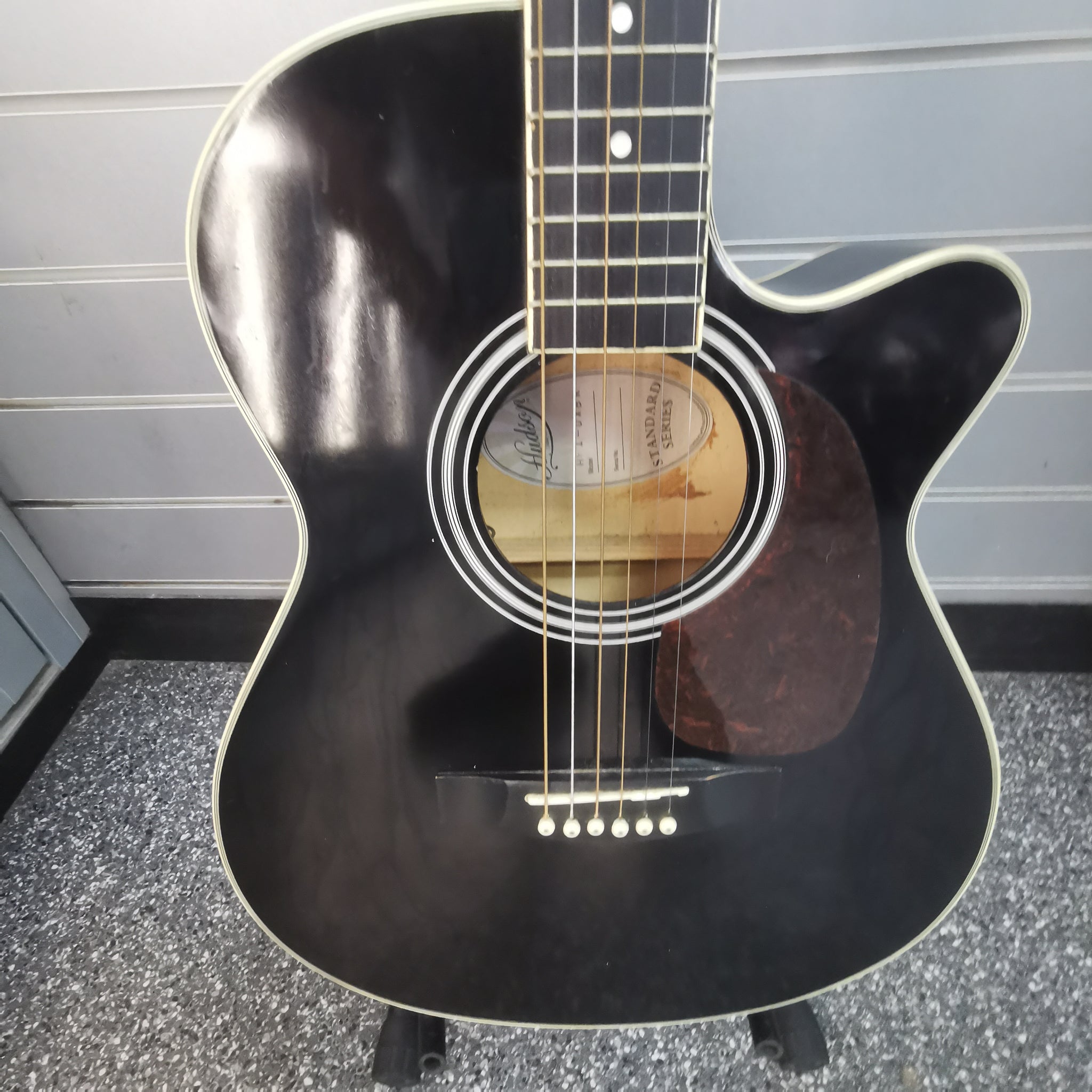 Hudson HF-1 Folk Acoustic Guitar Natural CW EQ