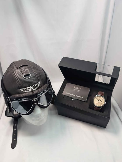 Aviator Douglas V.3.09.027.4 Swiss Made Automatic ETA Movement - Leather Strap - Boxed