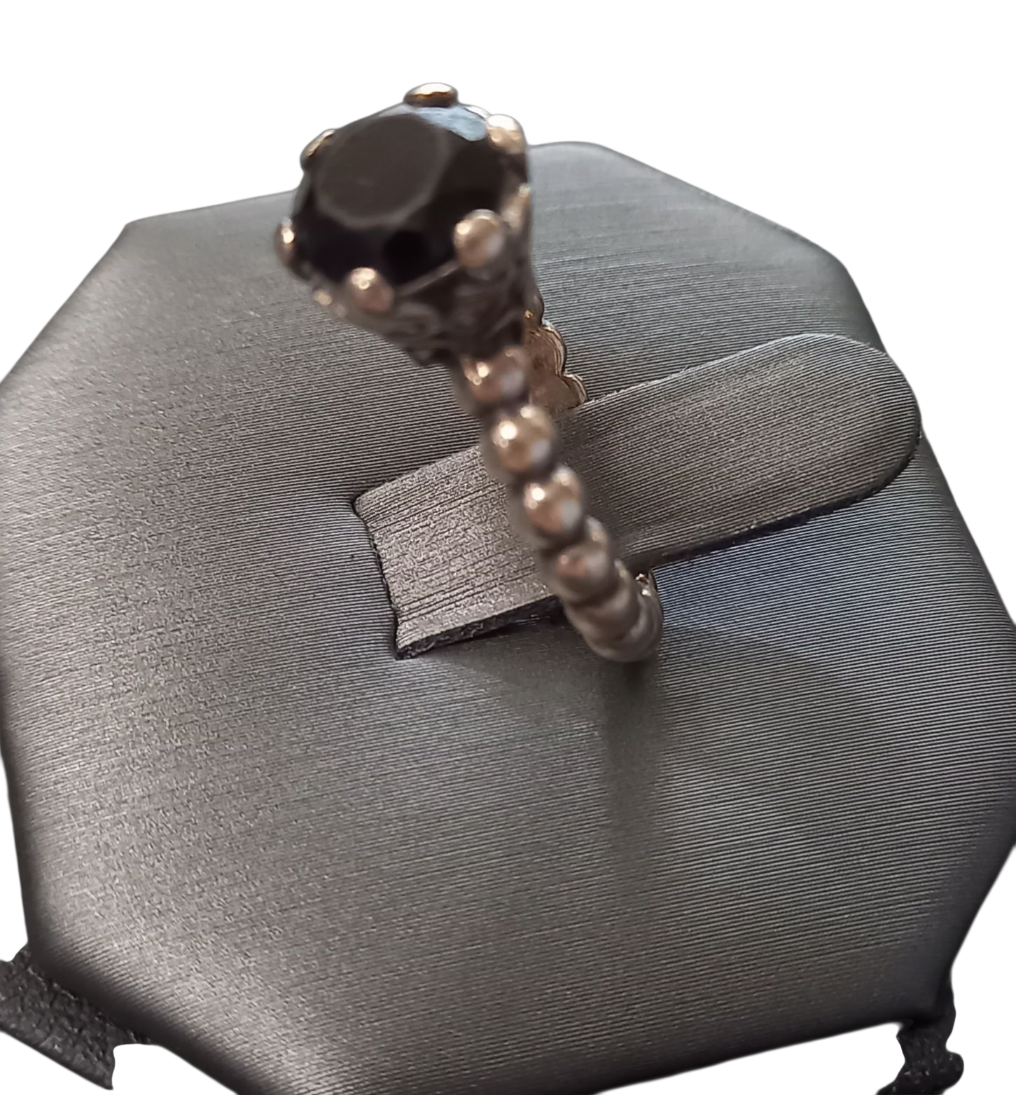 Pandora Black Spinal Bubble Ring Size-K