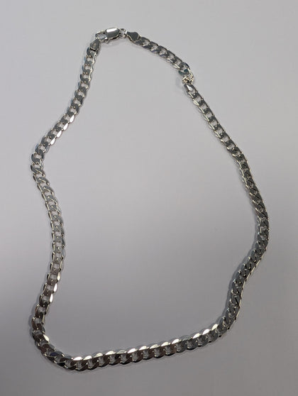 Silver curb chain  20