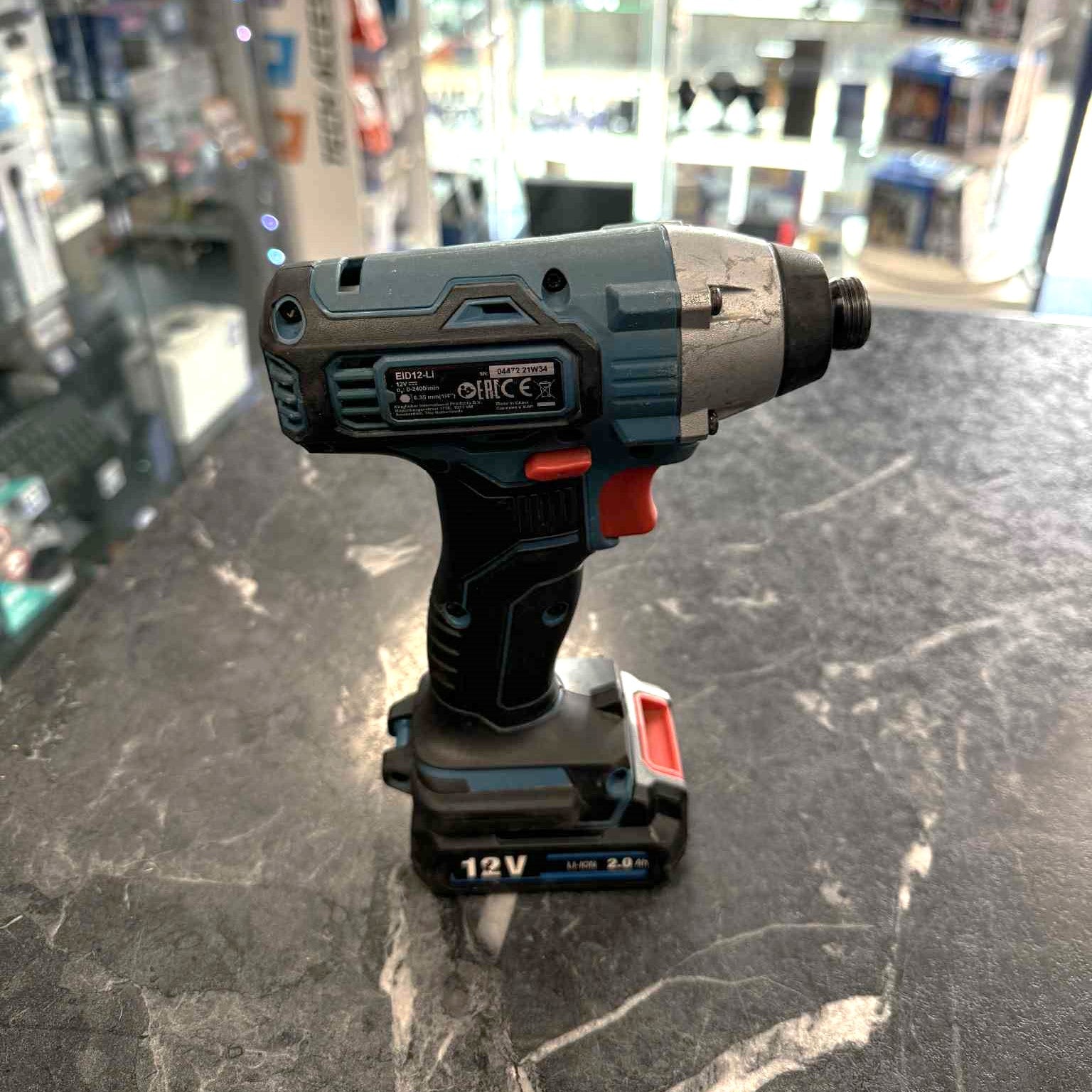 Erbauer EID12-Li-2 Cordless 12V Brushless Impact Driver + 2.0Ah Battery Charger Case