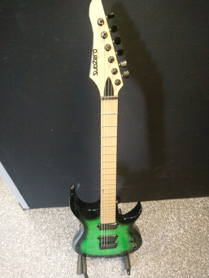 SubZero Generation Electric Guitar, Flame Green Burst.