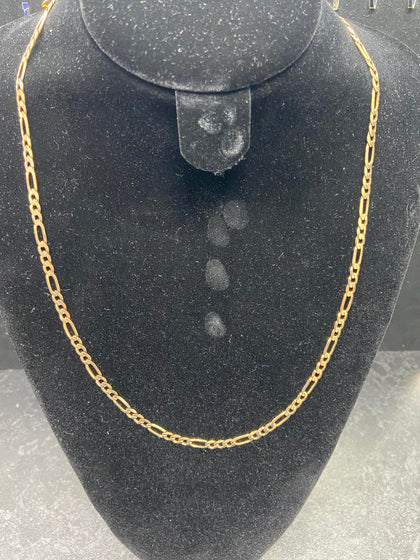 9ct Gold Figoro Chain 16.3g 24