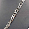 925 Sterling Silver Curb Chain Necklace With Big CZ Key Pedant - 97.93 Grams - 22" Long