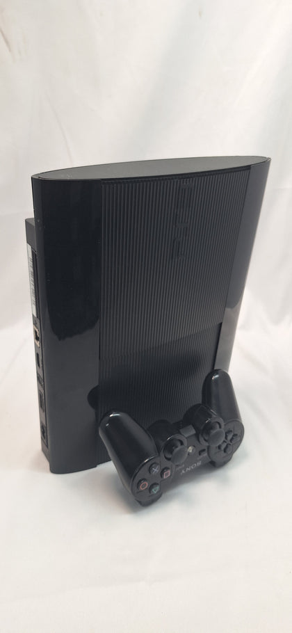 Sony Playstation 3 Super Slim Console 12GB black unboxed with 1 controller and leads