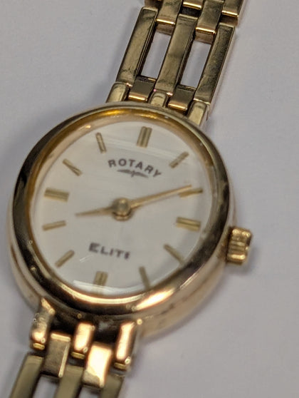 9ct gold Rotary Elite watch boxed