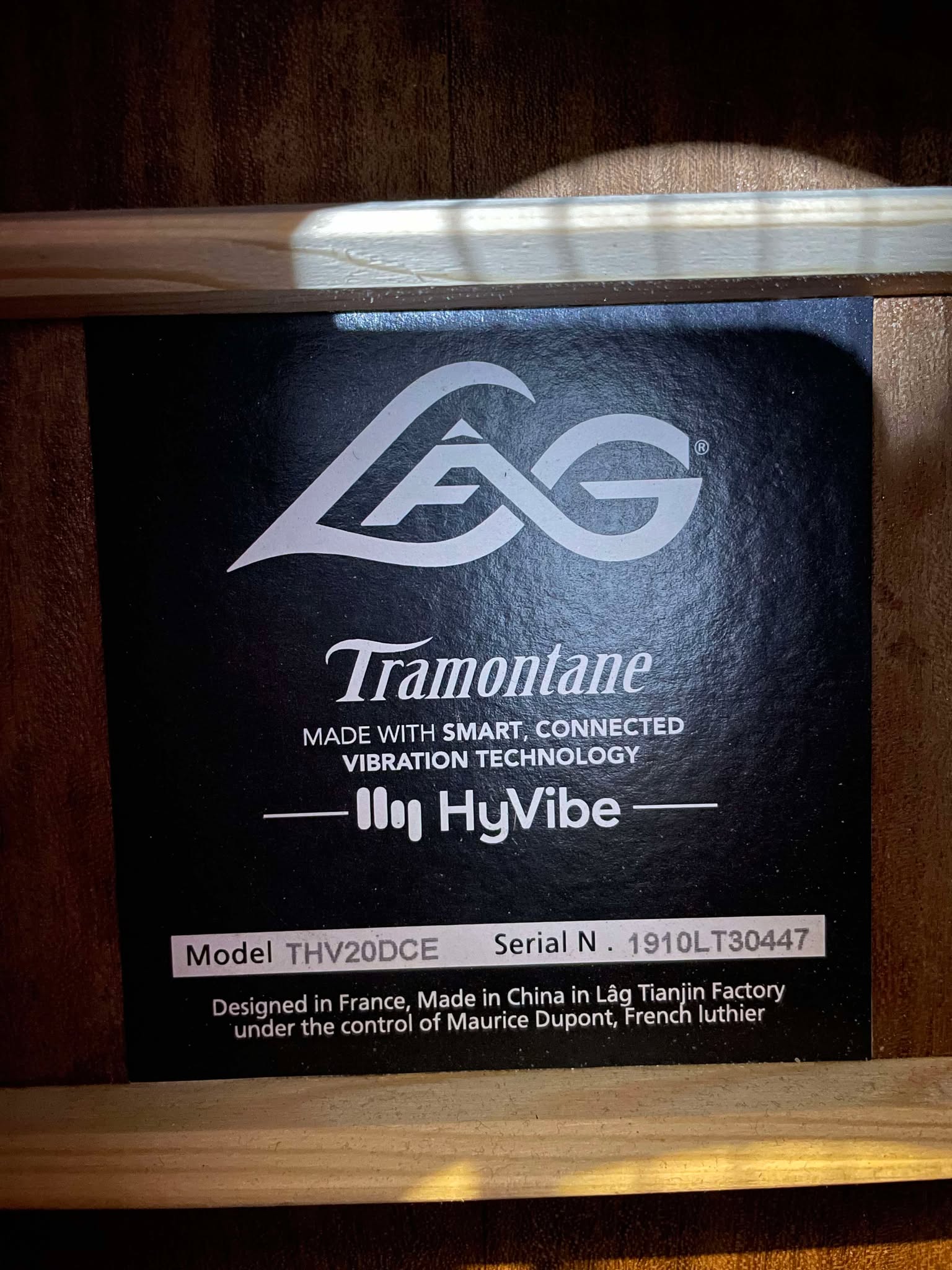 LÃG Tramontane Dreadnought Cutaway Acoustic Guitar with HyVibe