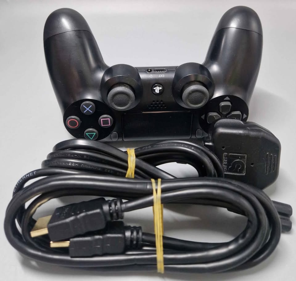 Sony Playstation 4 Slim Console, 500GB Black, Unboxed With Leads And Controller