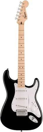 ** Collection Only ** Squier by Fender Stratocaster Electric Guitar, Laurel Fingerboard, White Pickguard, Black