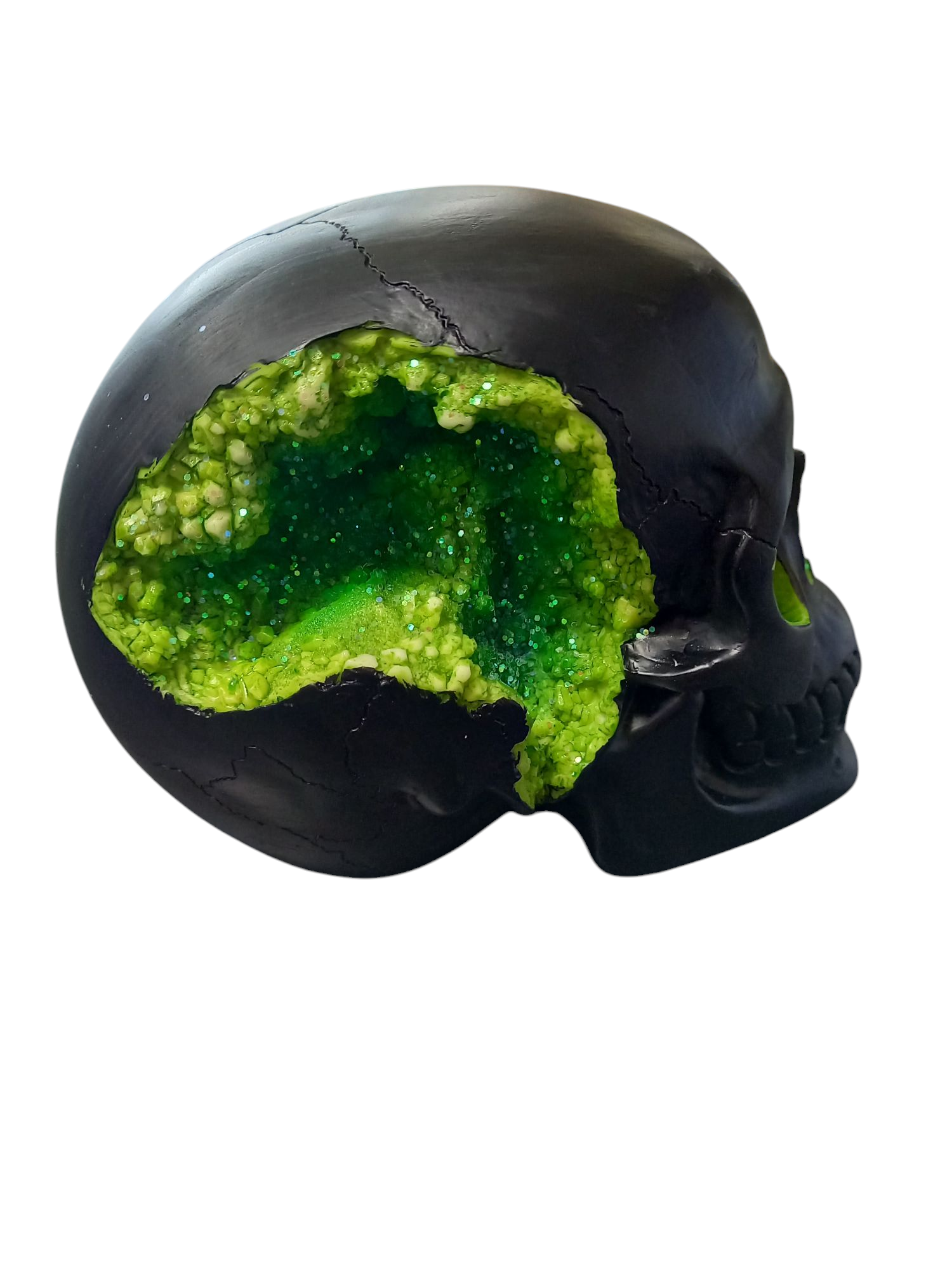 Geode Skull - green