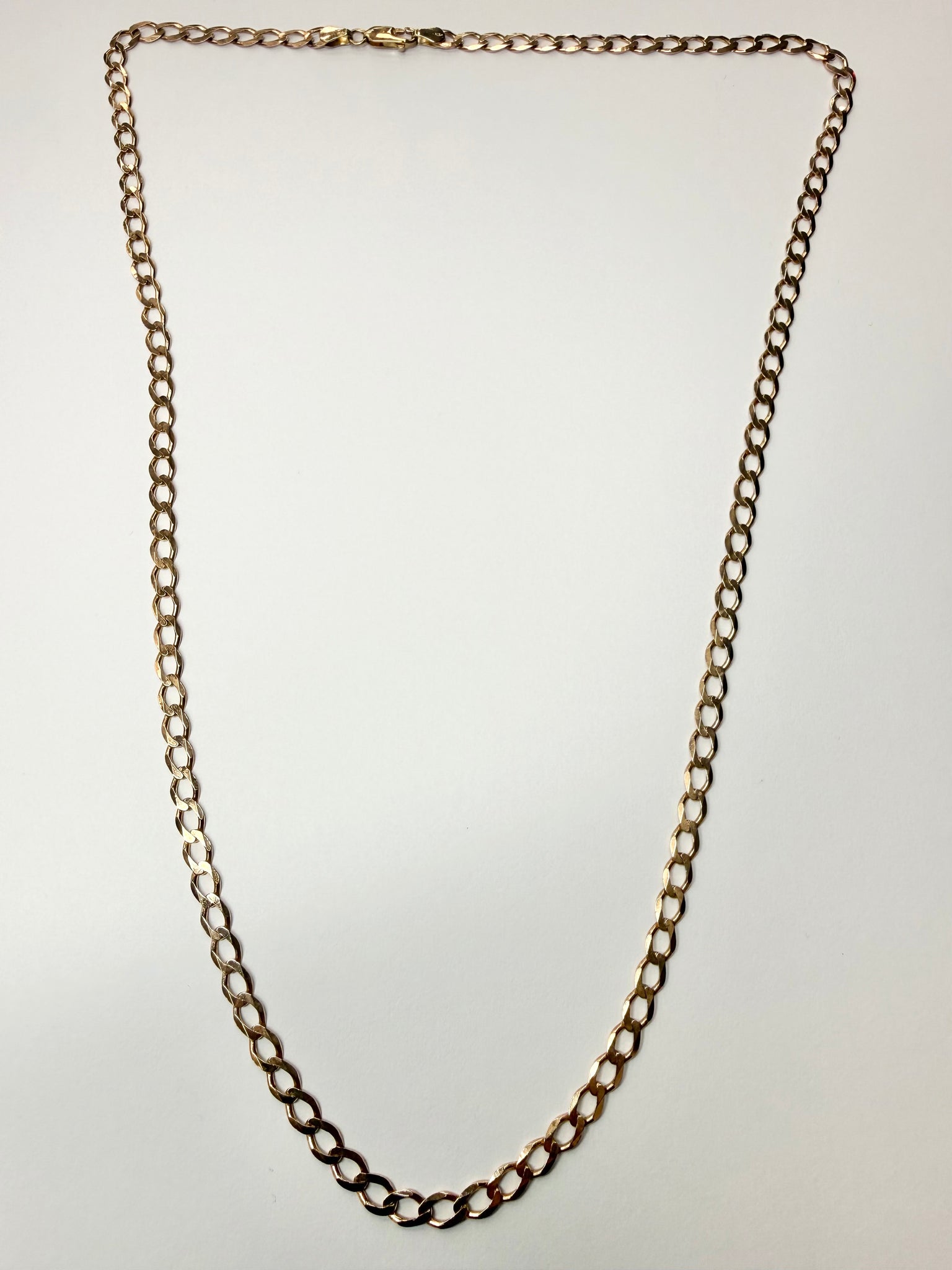 9ct gold curb chain 25"