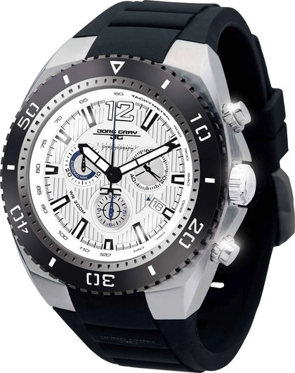Jorg Gray JG9700-22 White w/ Silver Chronograph Watch