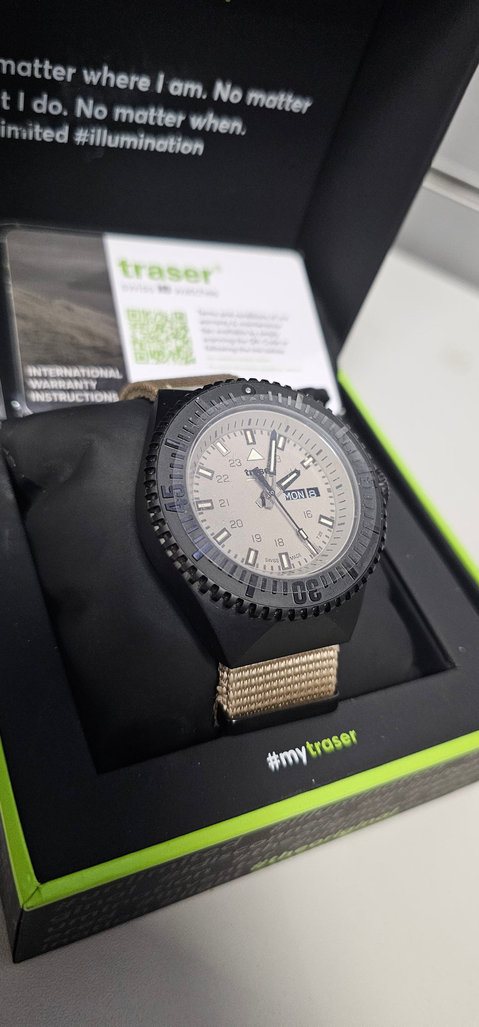 Traser H3 P69 Black Stealth Sand Nato Watch