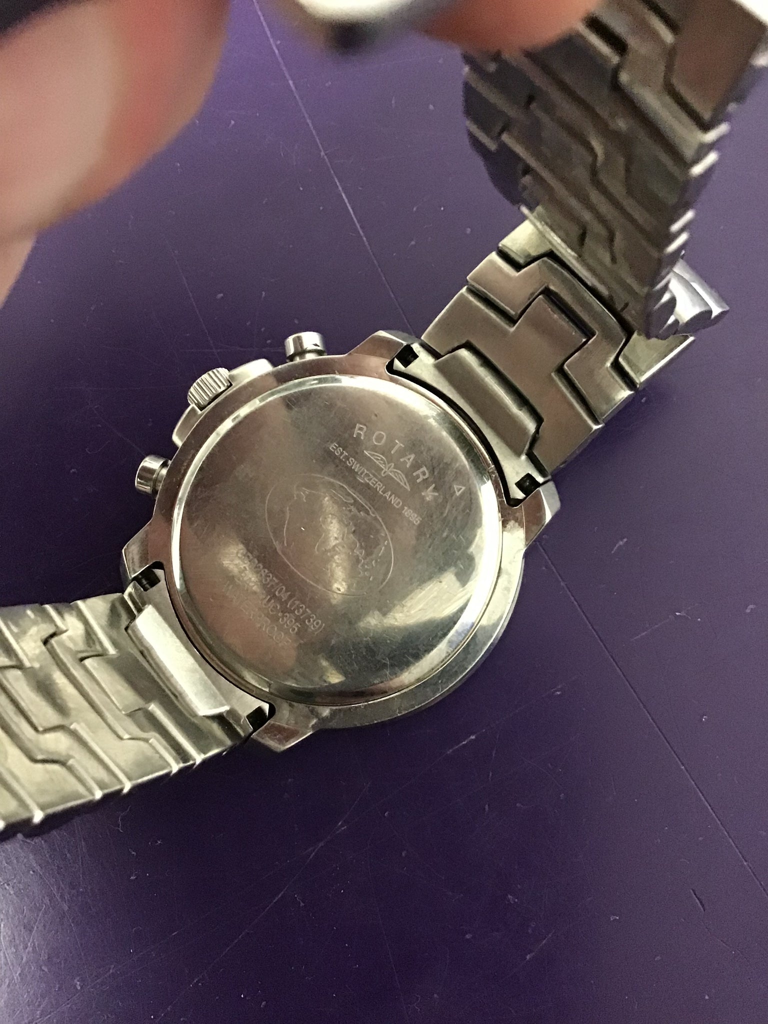 Men's Rotary Chronograph Stainless Steel Bracelet Watch