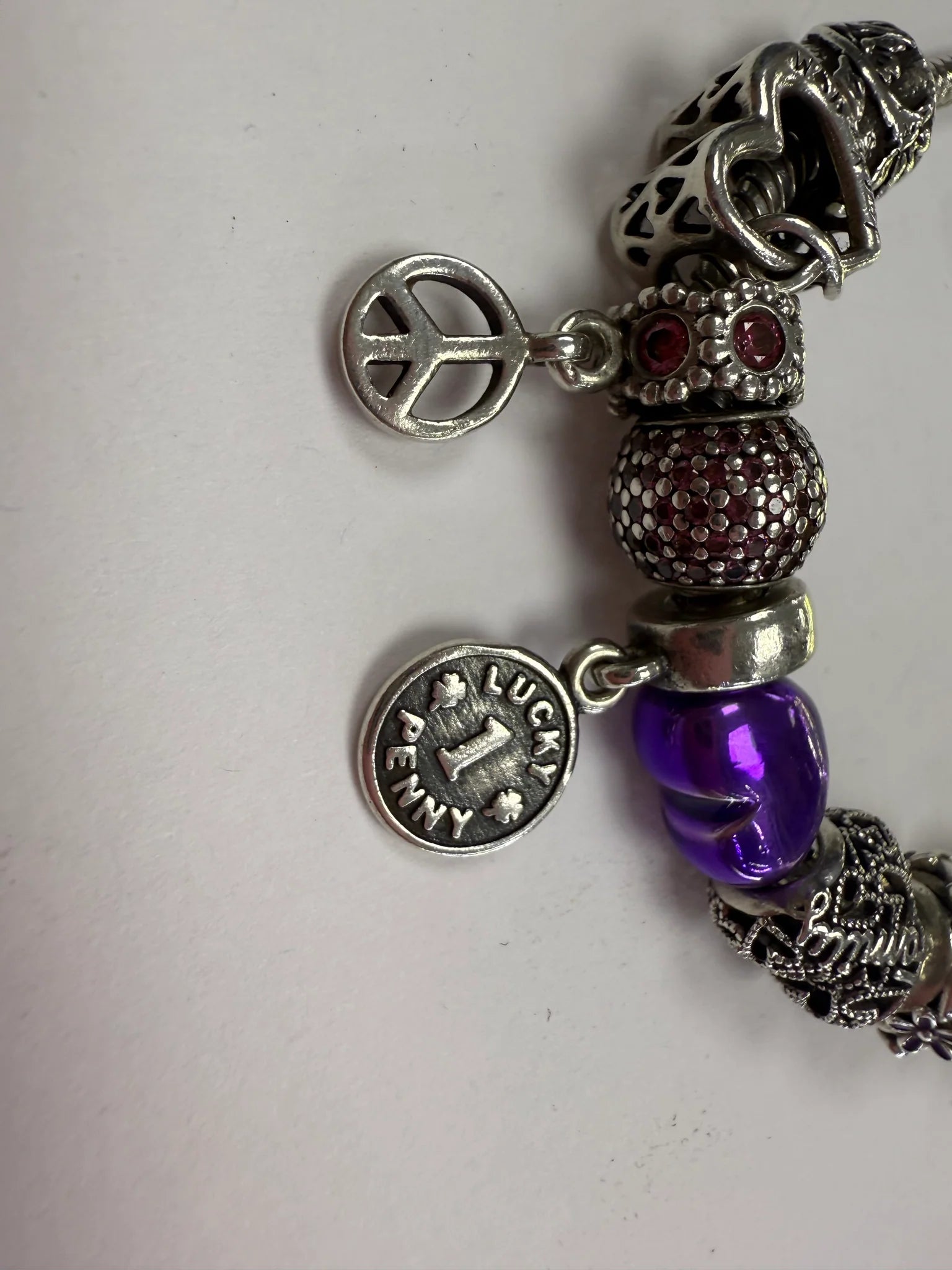 pandora snake bracelet & charms