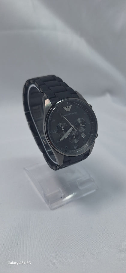 Emporio Armani Chronograph men's wrist watch black boxed