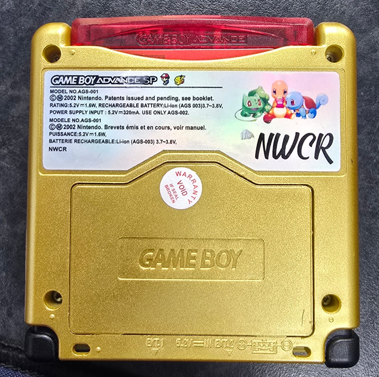 Nintendo Game Boy Advance SP - Zelda Edition - NWCR Re-shell