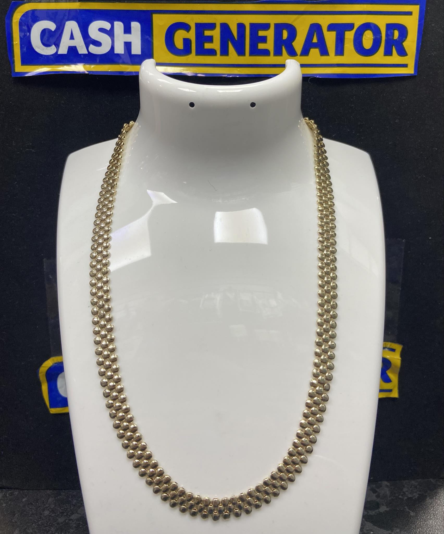 9ct Gold Fancy Link Chain 17.2g 18"