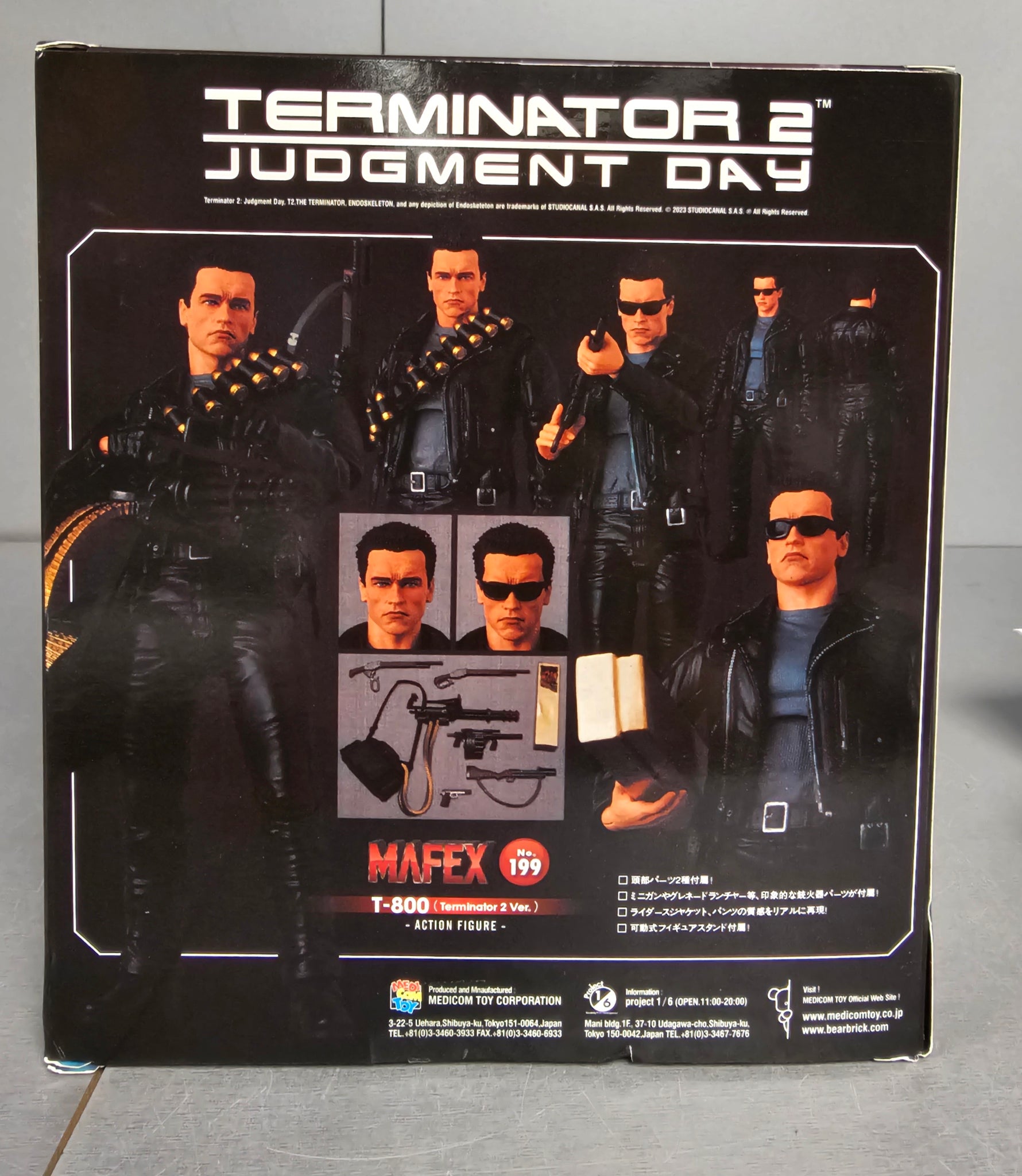 TERMINATOR 2 T-800 MAFEX ACTION FIGURE NUMBER 199 FROM MEDICOM TOYS