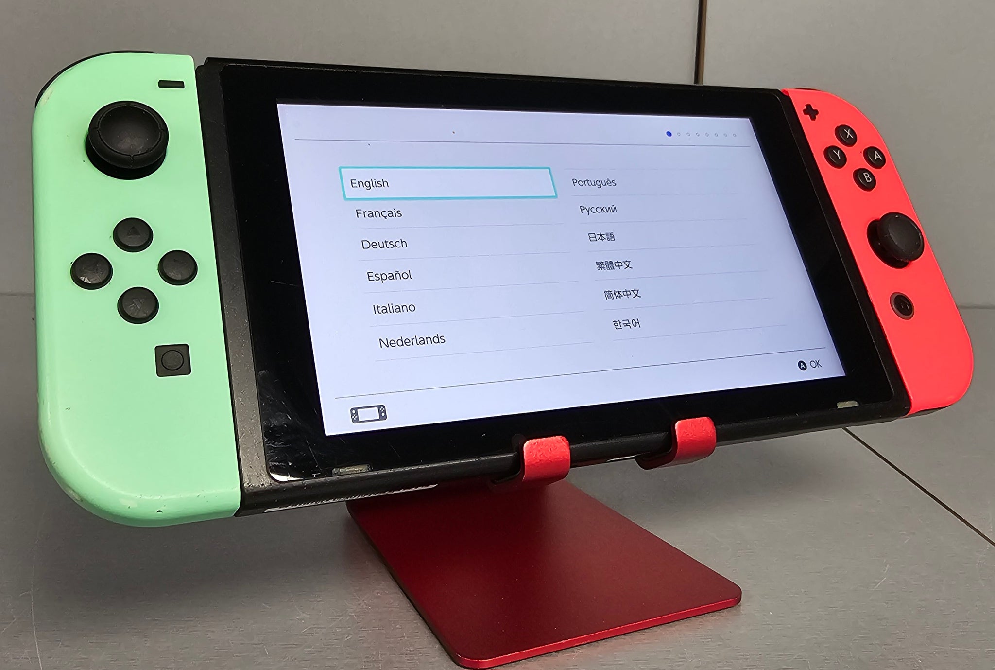 Nintendo Switch (Neon Red/Blue) Mod HAC-001(-01) (No charger or Dock included)