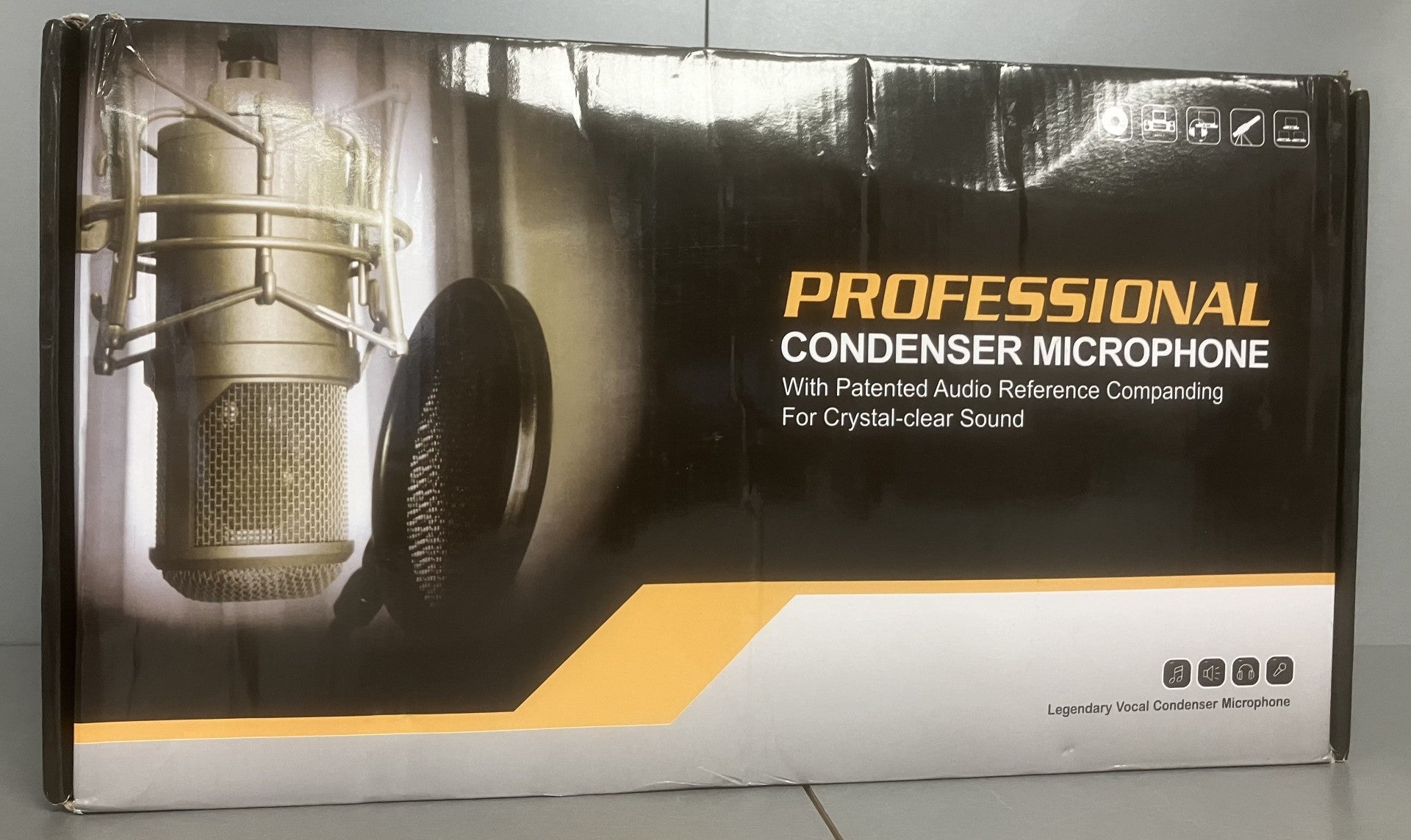 Studio Equipment Condenser Microphone 20Hz-20khz Frequency Response Mic Gold