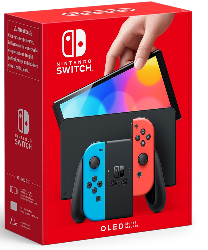 Nintendo Switch OLED (Neon) Boxed, Complete