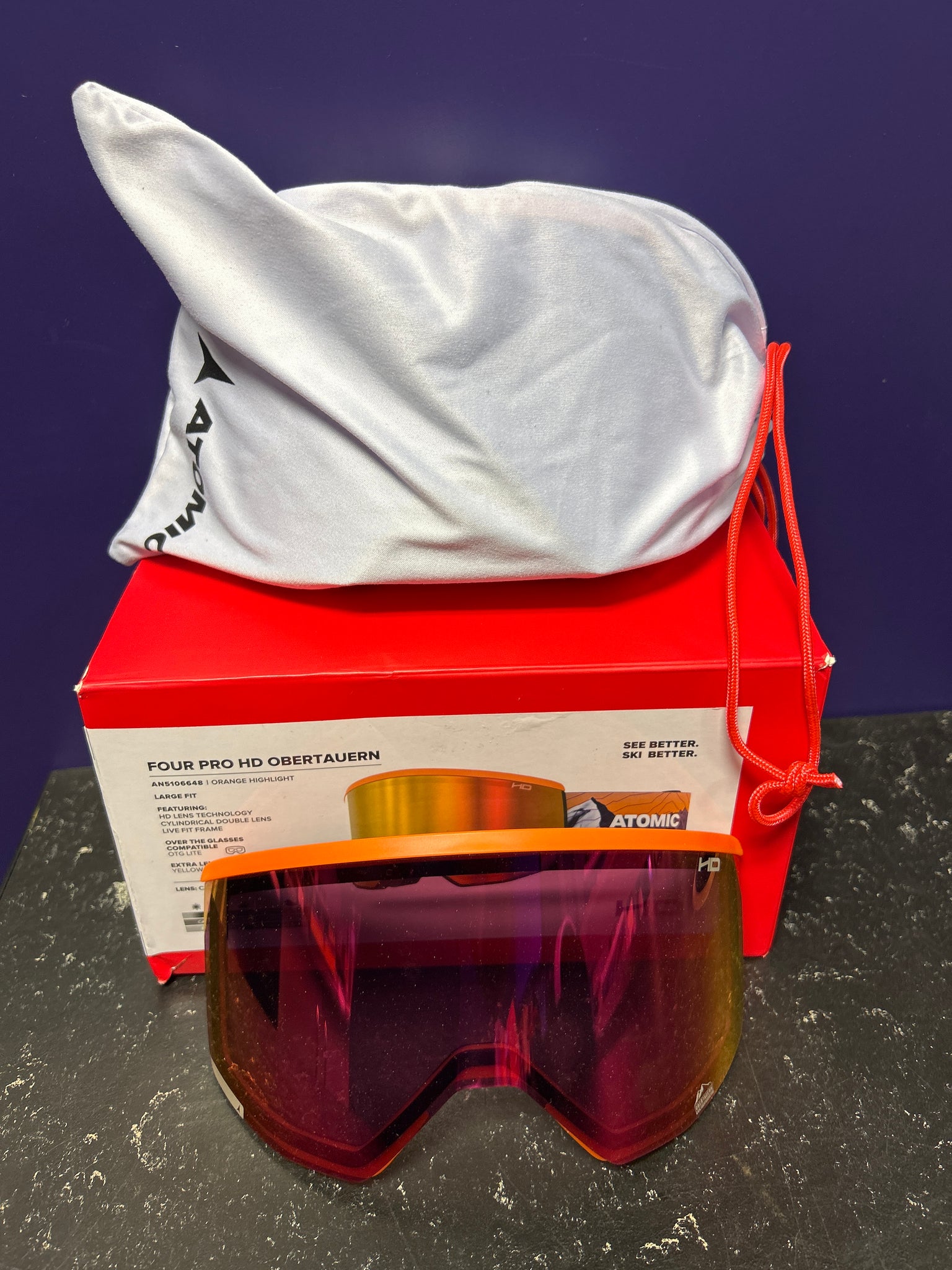 Atomic Four pro HD Ski Goggles (and Extra Lens)