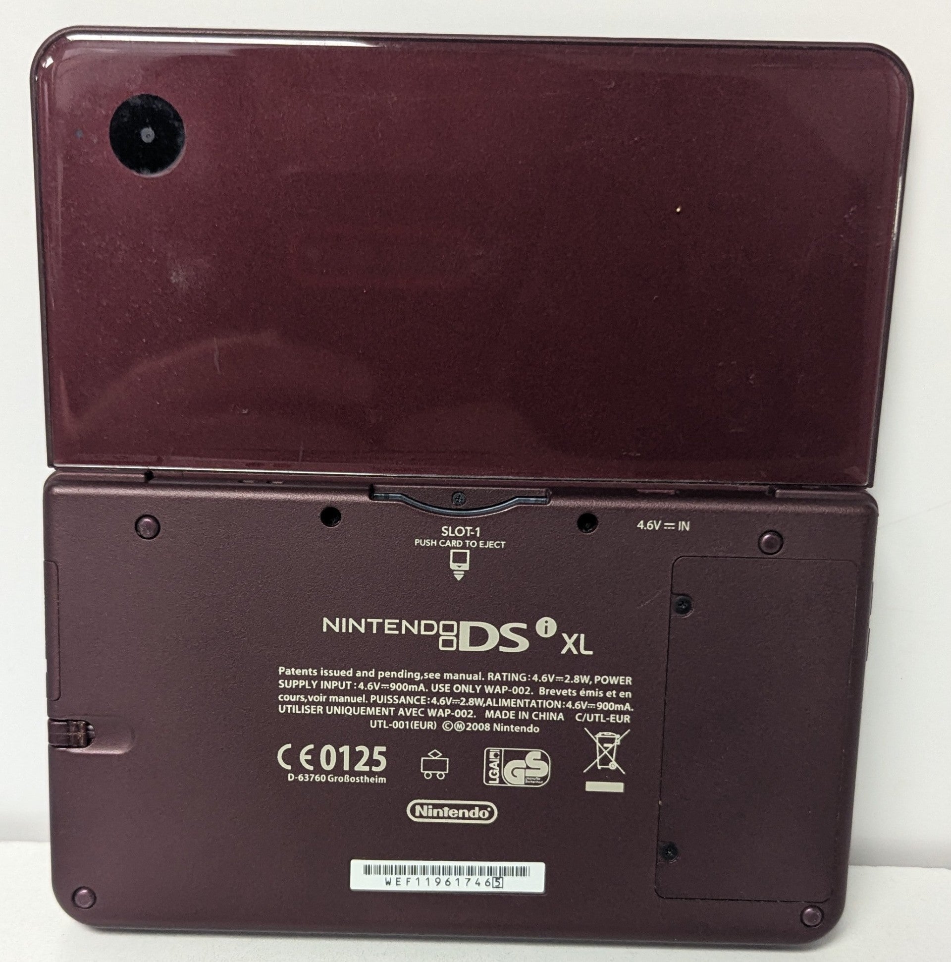 Nintendo DSi XL Wine Red Console & 3 games (1 Unboxed)