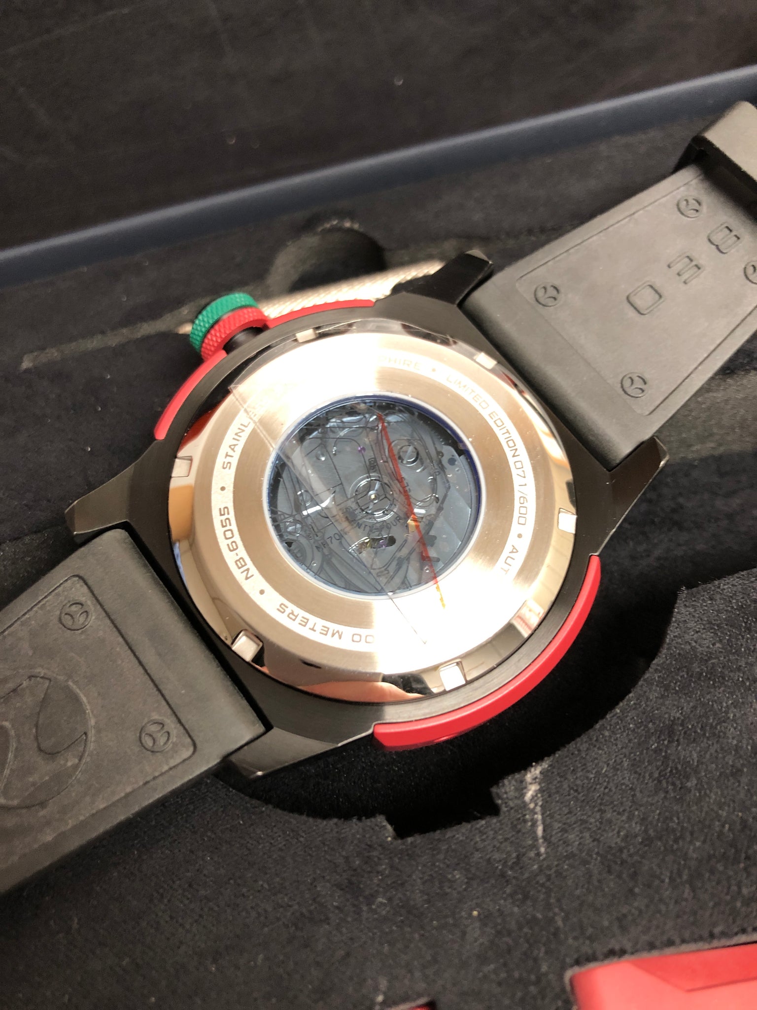 Nubeo Men's 50.5mm Space Cupola Automatic Limited Edition Watch with Rubber Strap NB-6055