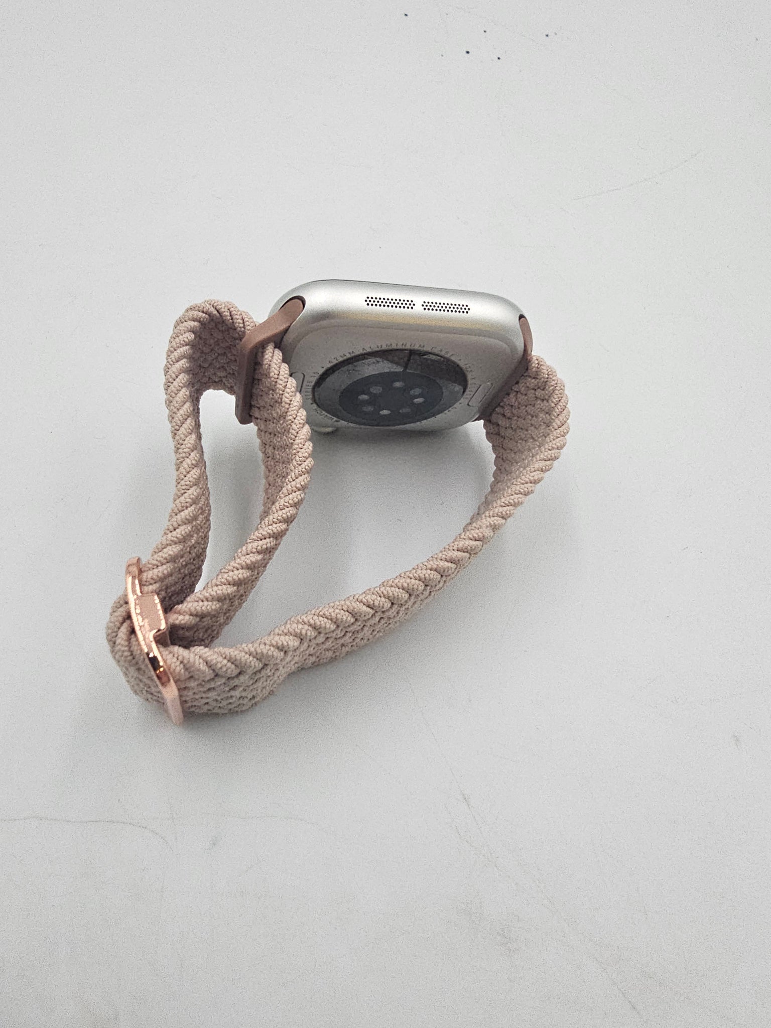 Watch Series 10 (GPS) Pink Rope Strap, Silver Aluminium, 42mm,