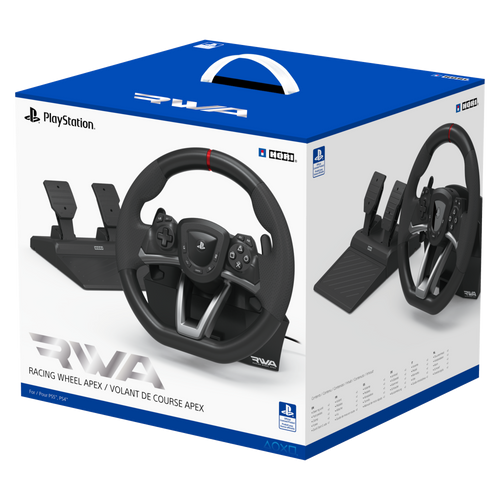 HORI RWA Apex Racing Steering Wheel with Pedals USB for PlayStation PS5 & PS4