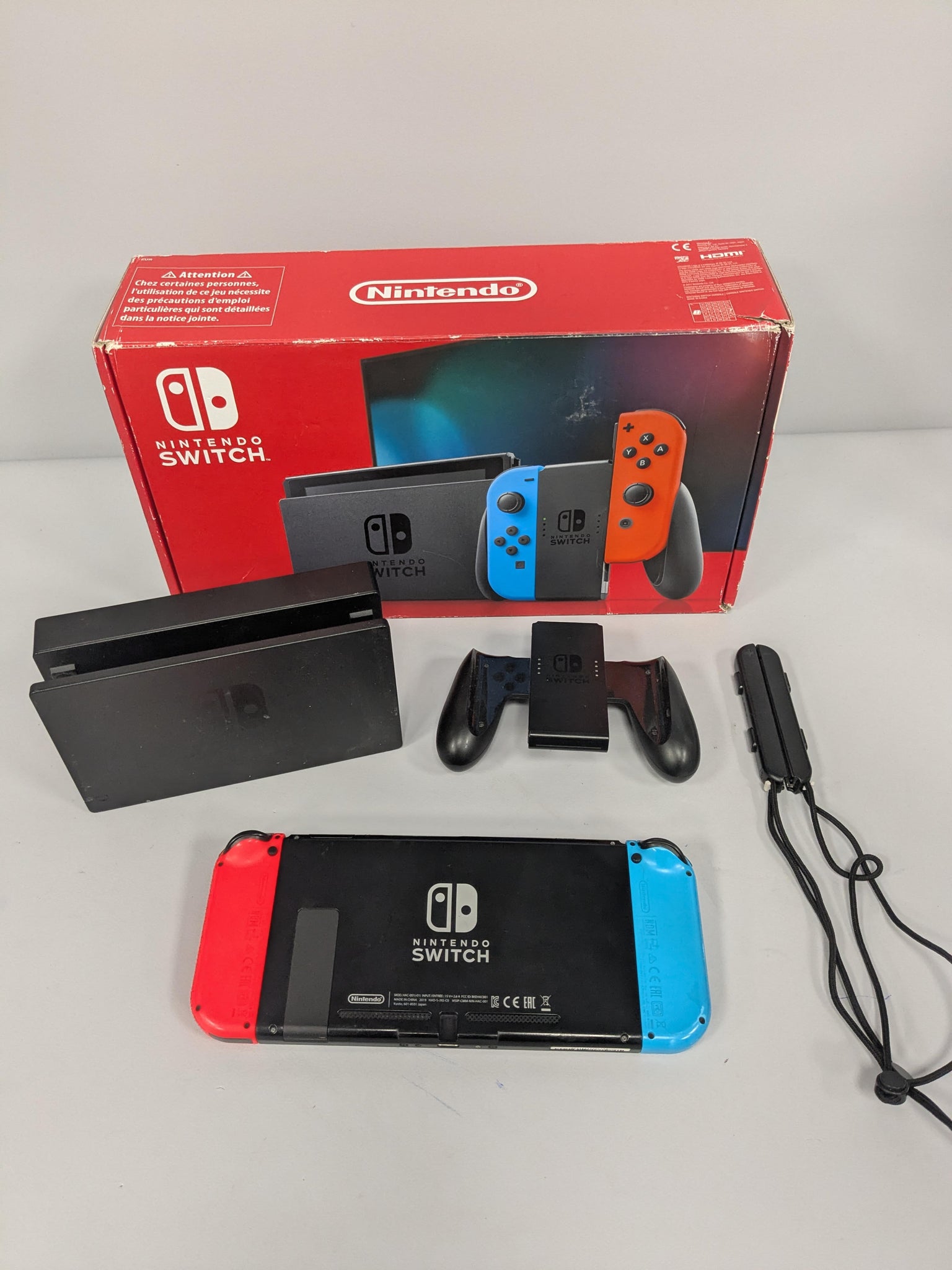 Nintendo Switch Console with Neon Red/Blue Joy-Con