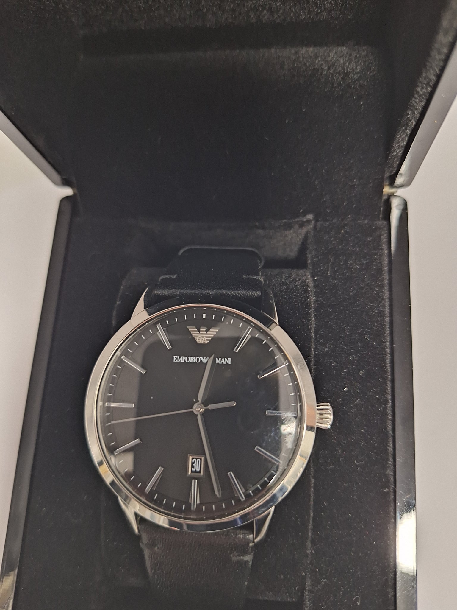EMPRORIO ARMANI STAINLESS STEEL WATCH TIMEPIECE AR11193 43MM