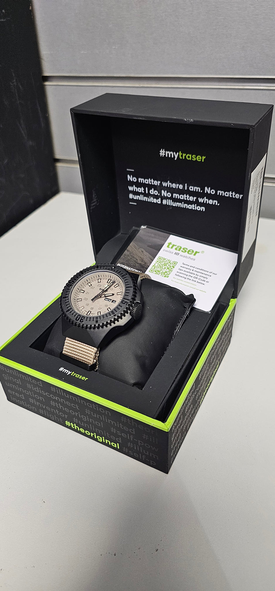 Traser H3 P69 Black Stealth Sand Nato Watch