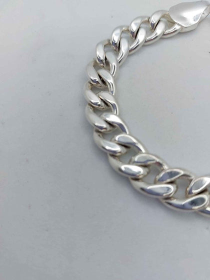 925 Sterling Silver Dense Curb Bracelet - 9
