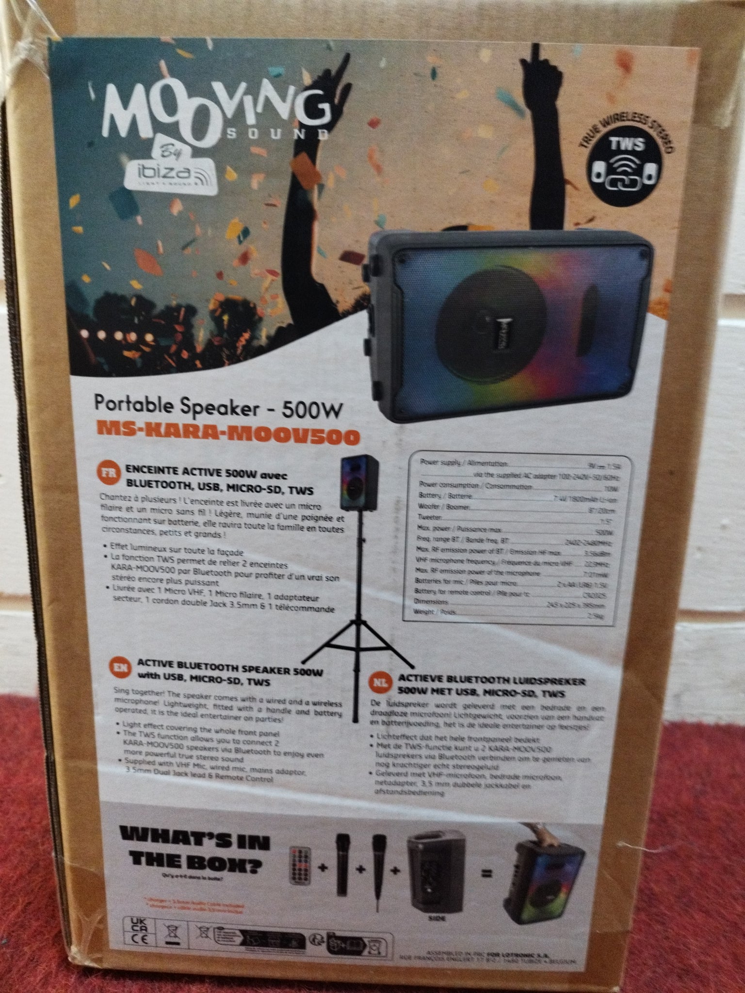 Ibiza Sound MS-KARA-MOOV5000 Bluetooth Speaker