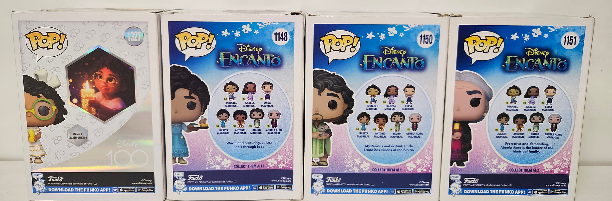 *Collection Only* Funko Pop 4 Pack ENCANTO - Mirabel #1327, Julieta ~1148, Bruno #1150, Abuela Alma #1151