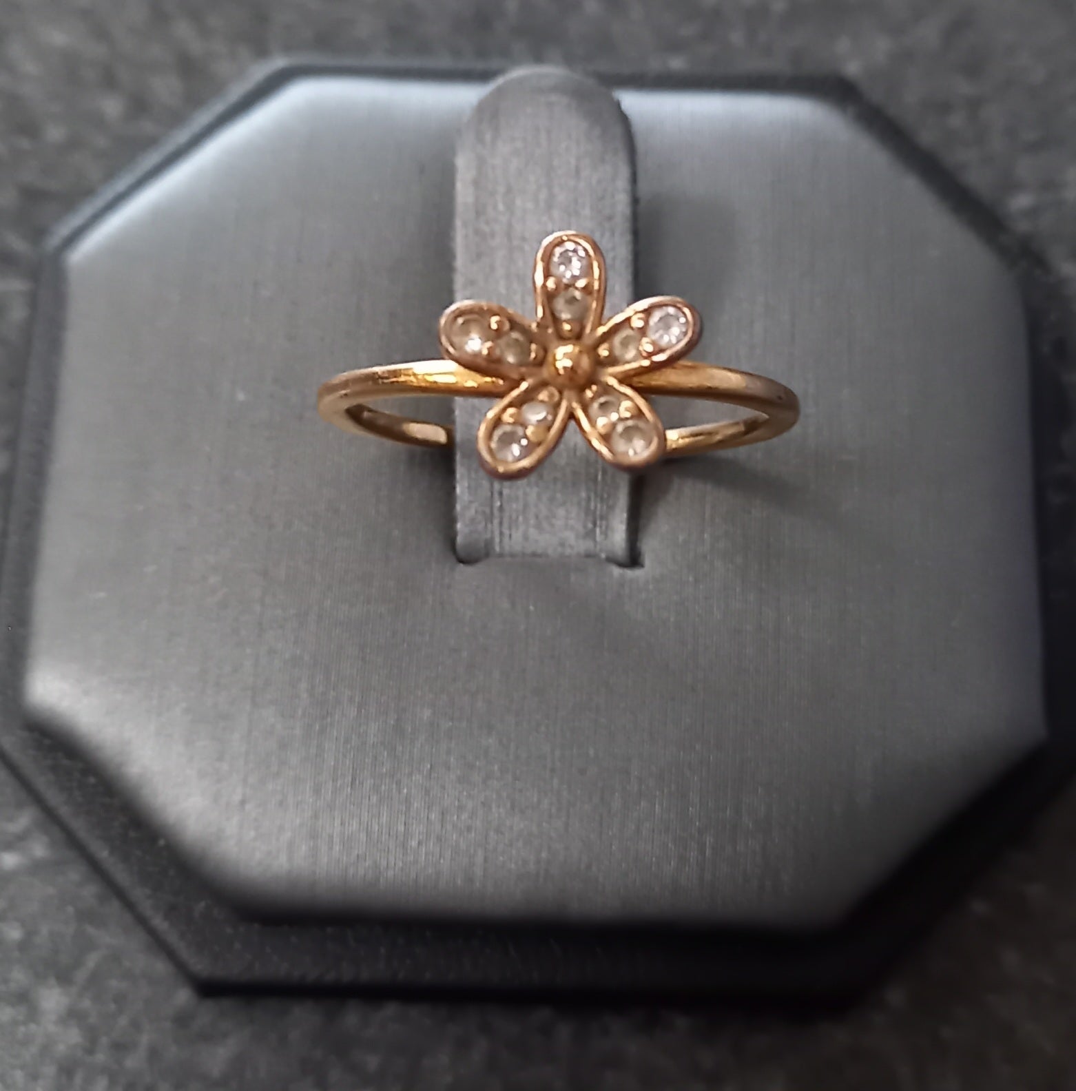 Pandora Rose Gold Daisy Ring-Size-P