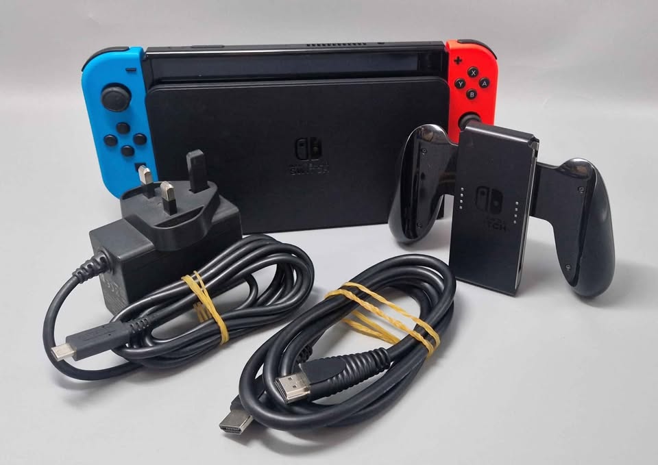 Switch Console, 64GB OLED + White Joy-Con, Unboxed