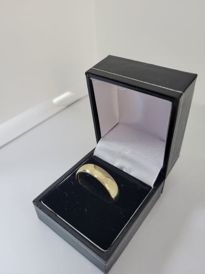 9K Gold Wedding Band Ring, 8.47Grams, Hallmarked 375 & Tested, Size: T.