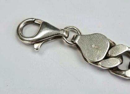 Silver curb 8” bracelet