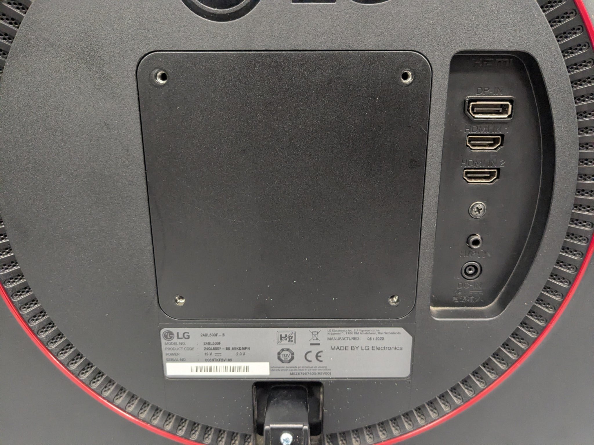 LG 23.6" UltraGear™ FHD 144Hz 24GL600F Monitor