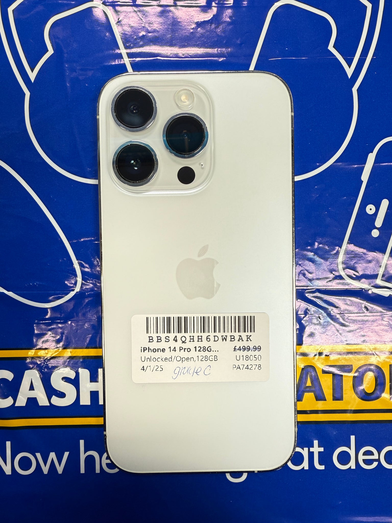 Apple iPhone 14 Pro, 128GB, Silver