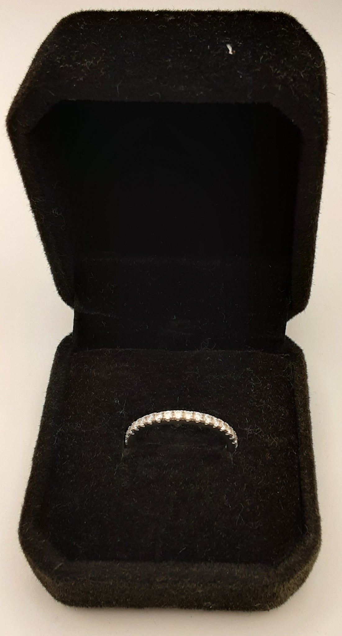 Silver ring with stones