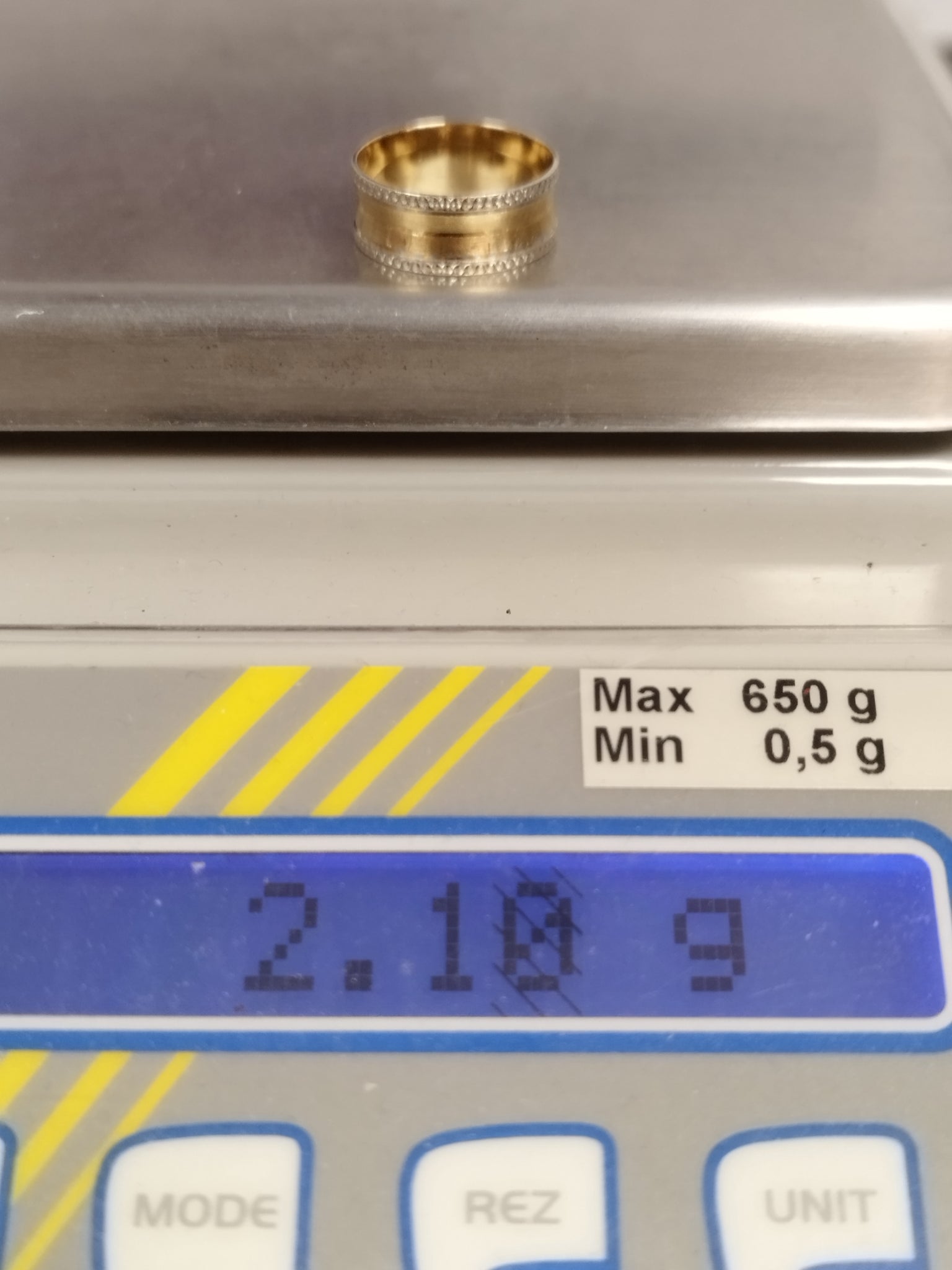 14ct Yellow & White Gold Matching Wedding Band Rings Sizes - R & L